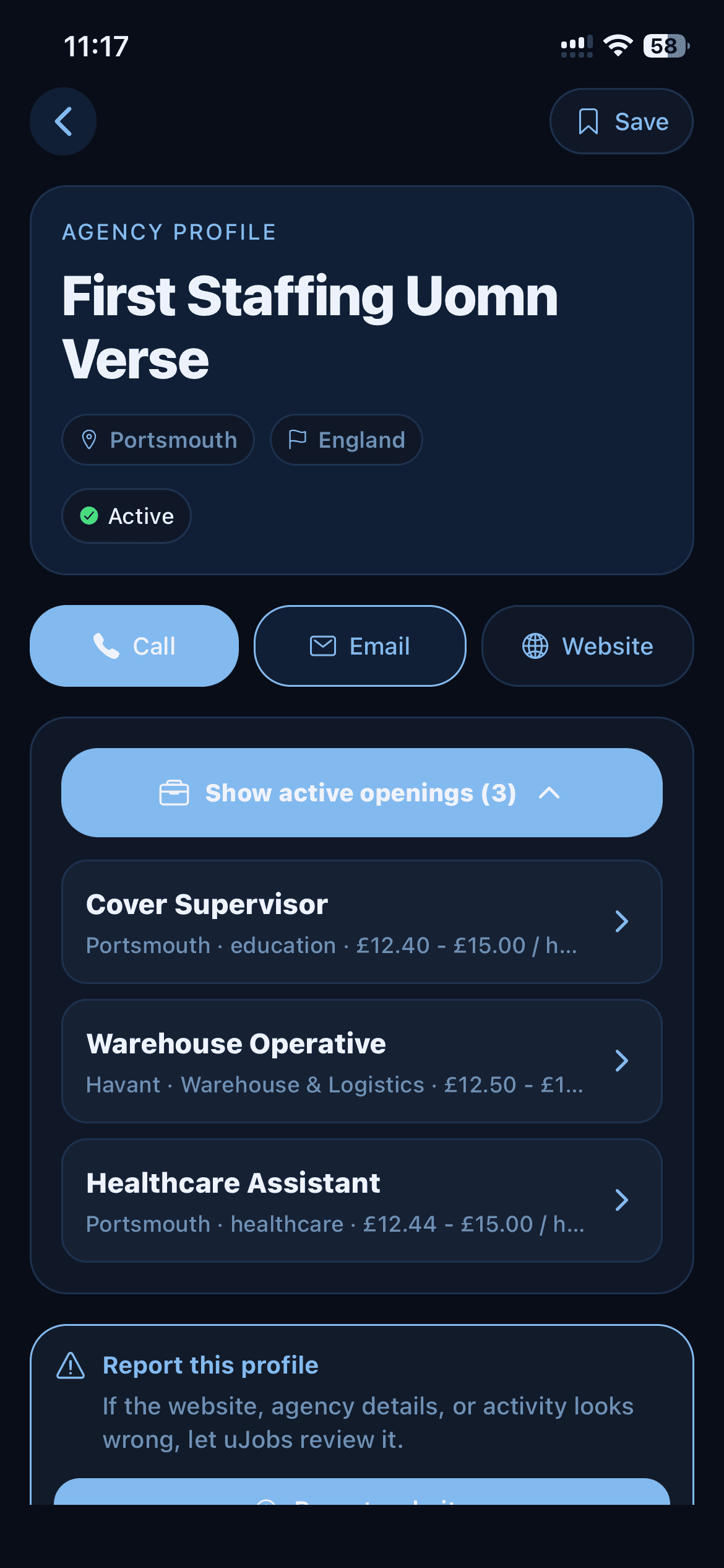 uJobs screenshot 1